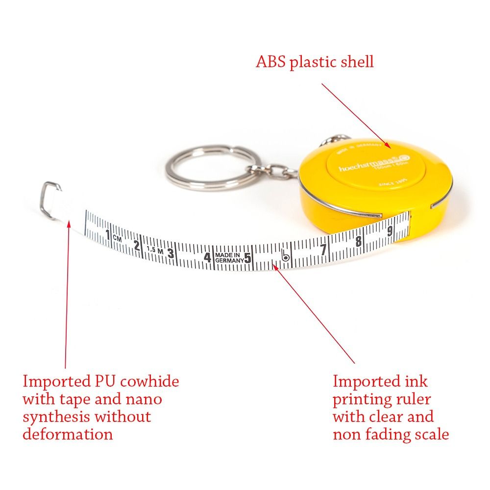 1M/1.5M Meet Liniaal Intrekbaar Centimeter Inch Rolband Mini Sleutelhanger Meetlint Kleermaker Draagbaar Naai Meetinstrument