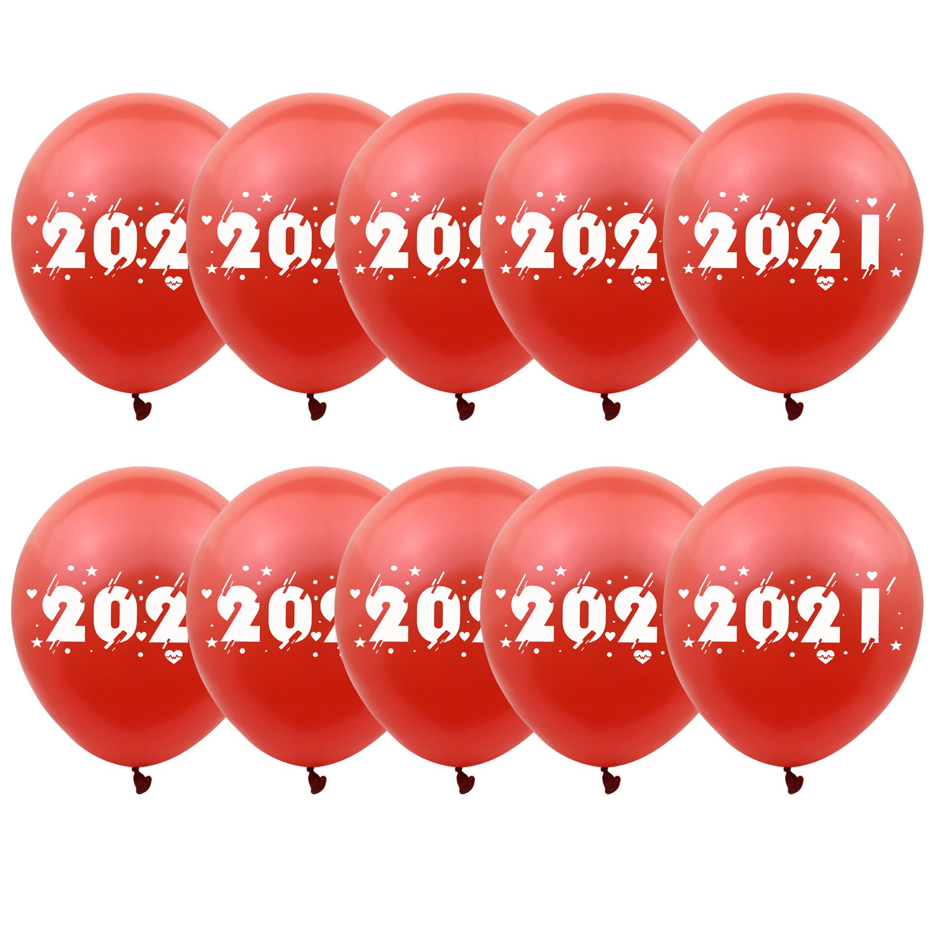 10 stk 12 tommer glade år tal trykt latex balloner år tema fest dekoration balloner: Rød