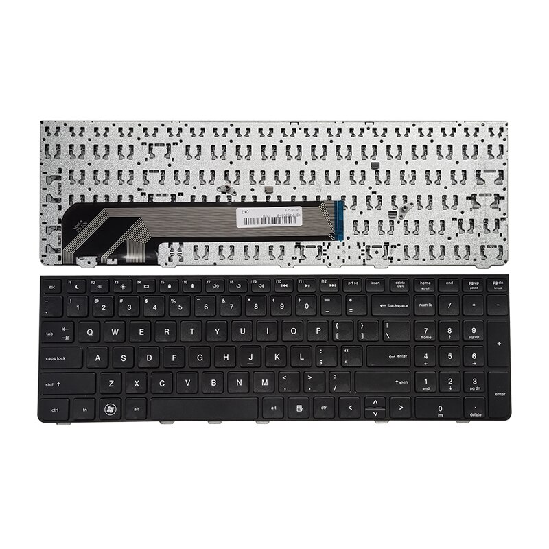 for HP Probook 4535S 4530S 4730S US Keyboard Silver Black: Black frame