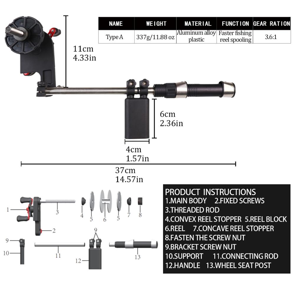 Enrollador de línea de Pesca manual carrete de línea Spooler Sistema de bobinado de bobina aparejo herramientas Pesca mar accesorios de Pesca de carpa