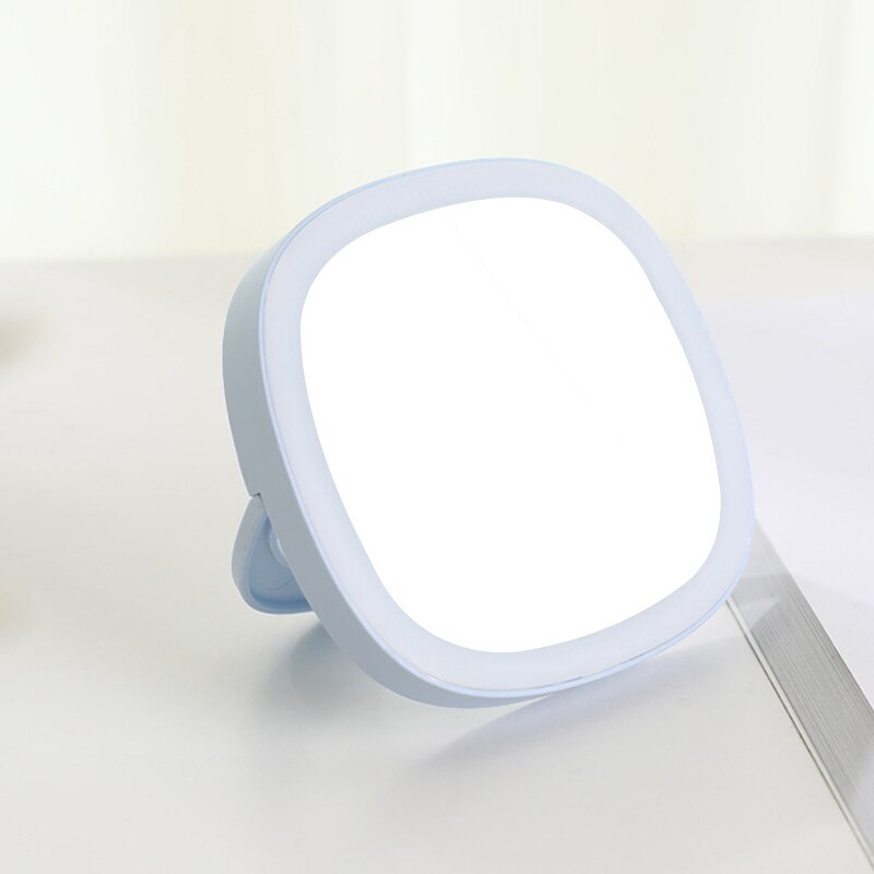 LED Lighted Travel Makeup Mirror, Daylight LED,Portable, Folding: Blue