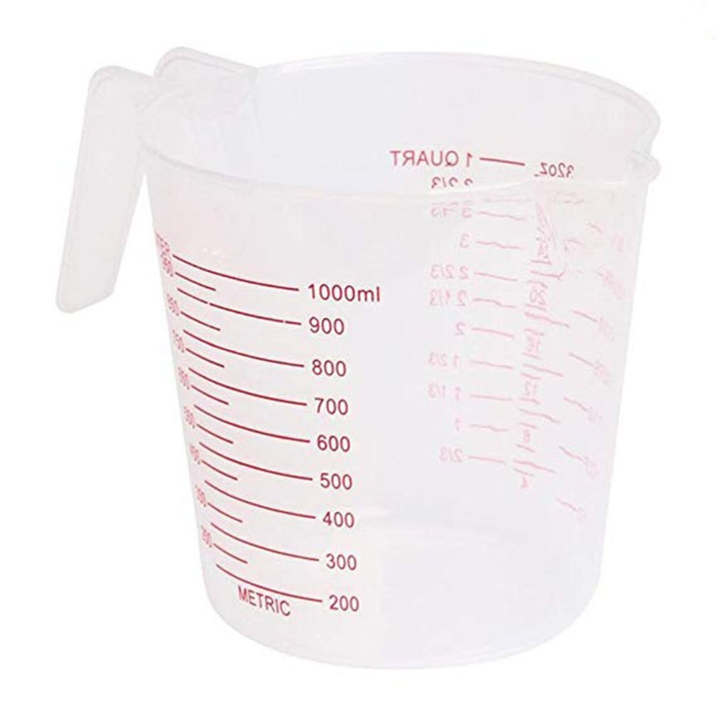 Food grade plastic measuring instruments with scale durable portable plastic measuring cup tool cups: 1000ML
