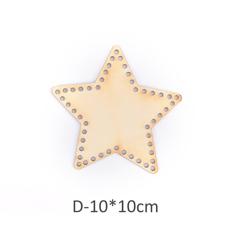 1pc naturlige tre kurver bunn hekle kurv hul broderi rask ramme veving forsyninger håndverk gjør diy: Ds
