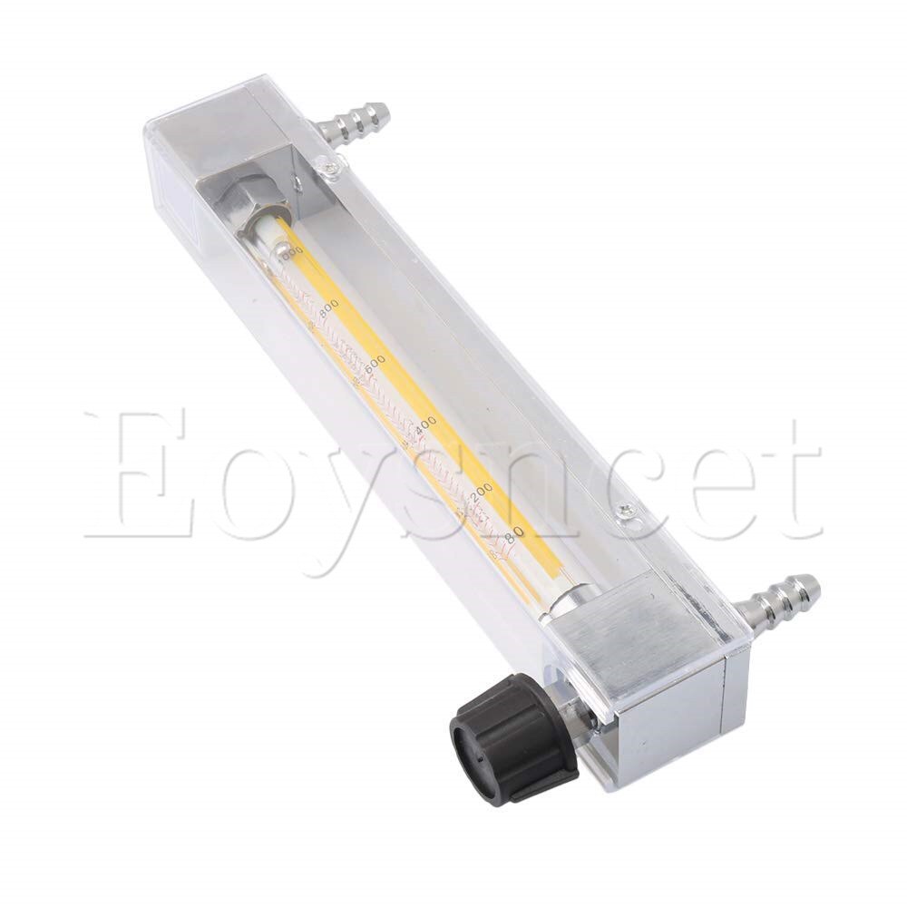 4.1x1.3x9.3" Acrylic LZB-6 Oxygen Flow Meter 80-1000 LPH Air Gas Flow Measuring Instrument fit 10mm Hose