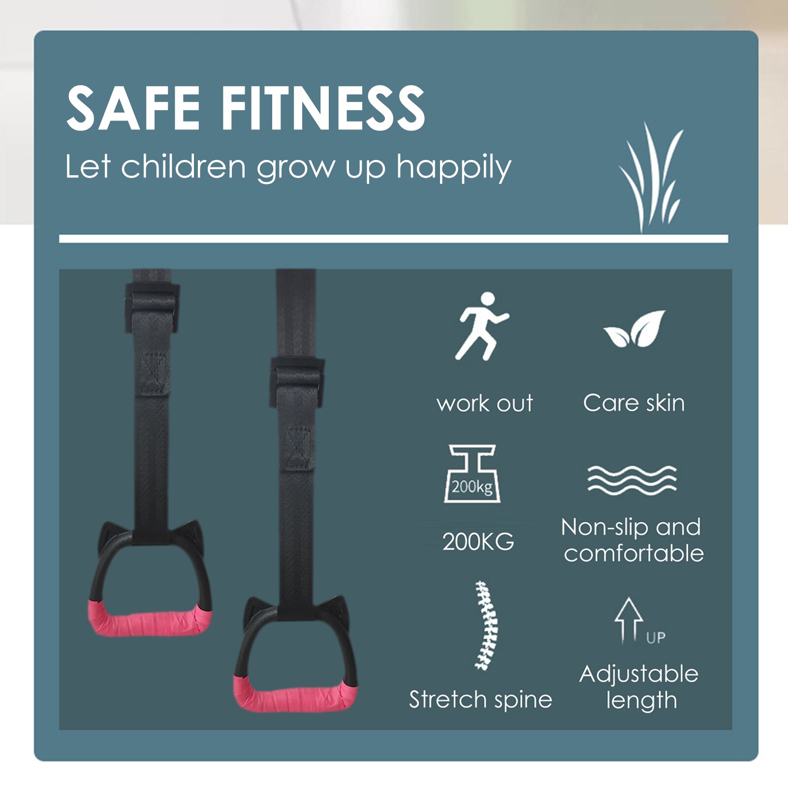 Gimnastyka pierścień dziecięcy antypoślizgowy niedźwiedź 200KG pierścienie robić ćwiczeń ćwiczenia gimnastyczne robić crossfitu ciągnąć w górę Dom zdatność trening siłowy