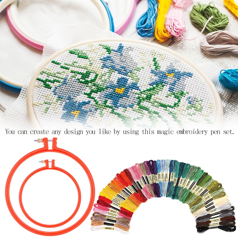 LMDZ Embroidery Kit Needle Felting Kit Needle Felting Supplies beginner Embroidery Hoops Frame Thread Cross Stitch Wool Roving