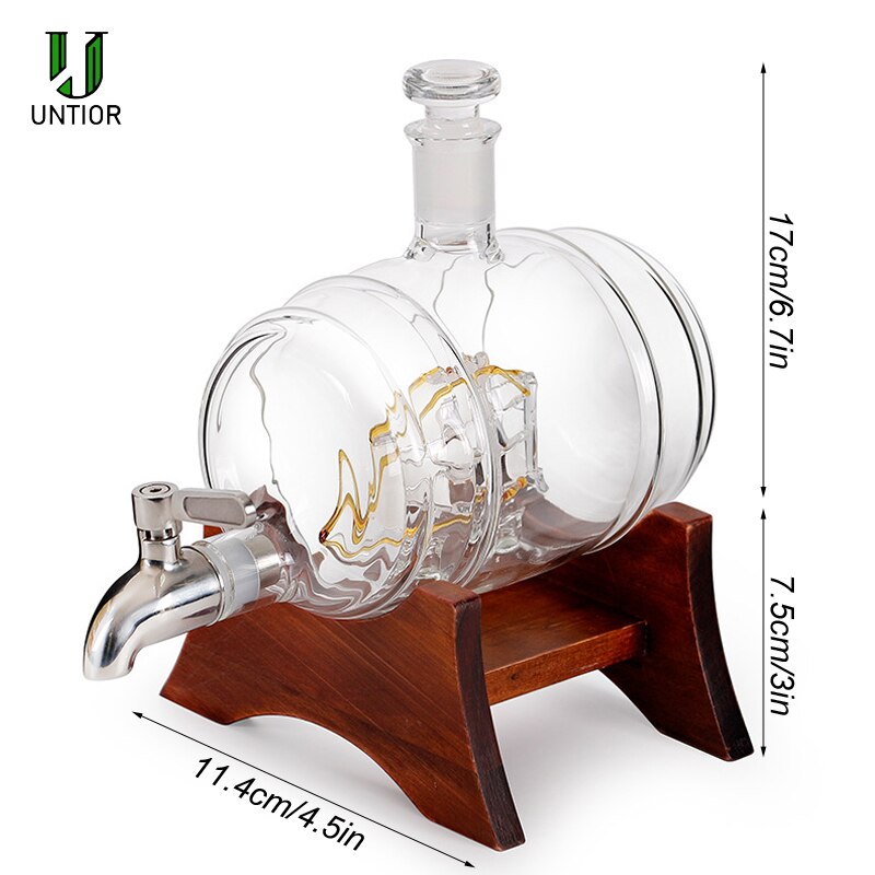 Untior Wijn Decanter Set 1000Ml Huishouden Rode Witte Wijn Scotch Bourbon Whiskey Likeur Schenker Thuis Bar Vodka Bier vat