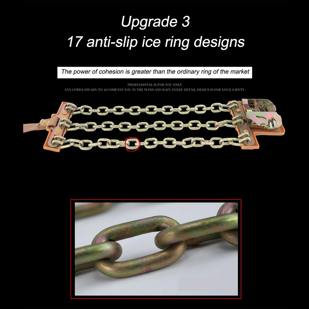 Cadena antideslizante para neumáticos de coche, cadena de nieve de metal, tipo universal, todoterreno, camión, Neumático de nieve: S 165-215