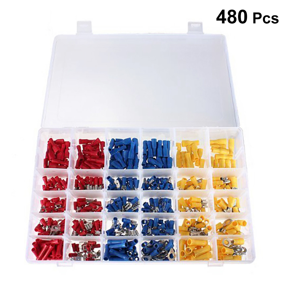 480-Piece Durable Cold-Pressed Terminal Kit Crimp ... – Grandado