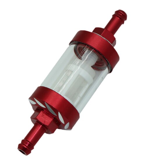Filtro de combustible de motocicleta, filtro de gasolina, filtro de combustible, filtros de aceite, mangueras transparentes de 5/16 de diámetro interno, 6 colores: red