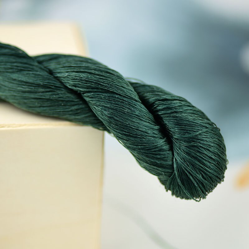 1pcs 100% silk thread hand embroidery embroider cross stitch 400m silk embroidery thread malachite green/7 gradient color: 5