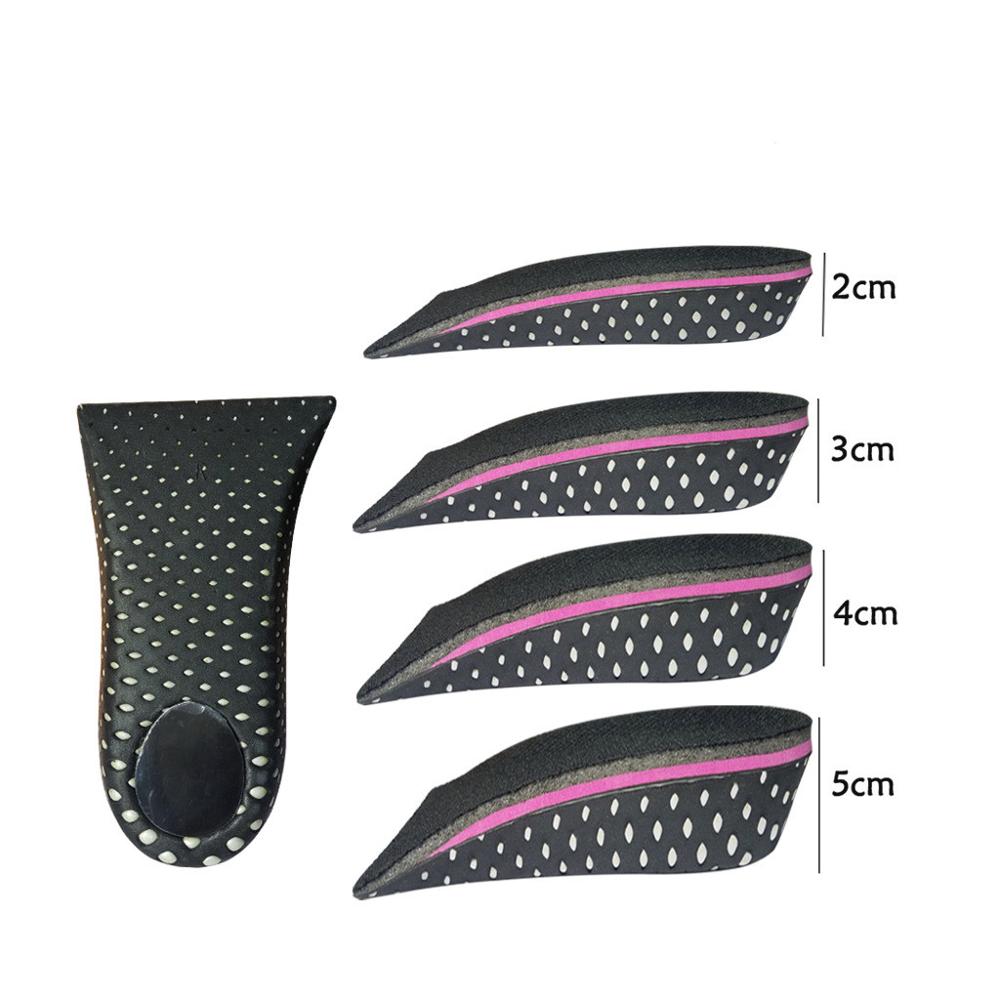 Plantillas de espuma viscoelástica para hombre y mujer, plantillas cómodas para aumento de altura, cojín Hlaf completo, novedad: half insoles / 5CM