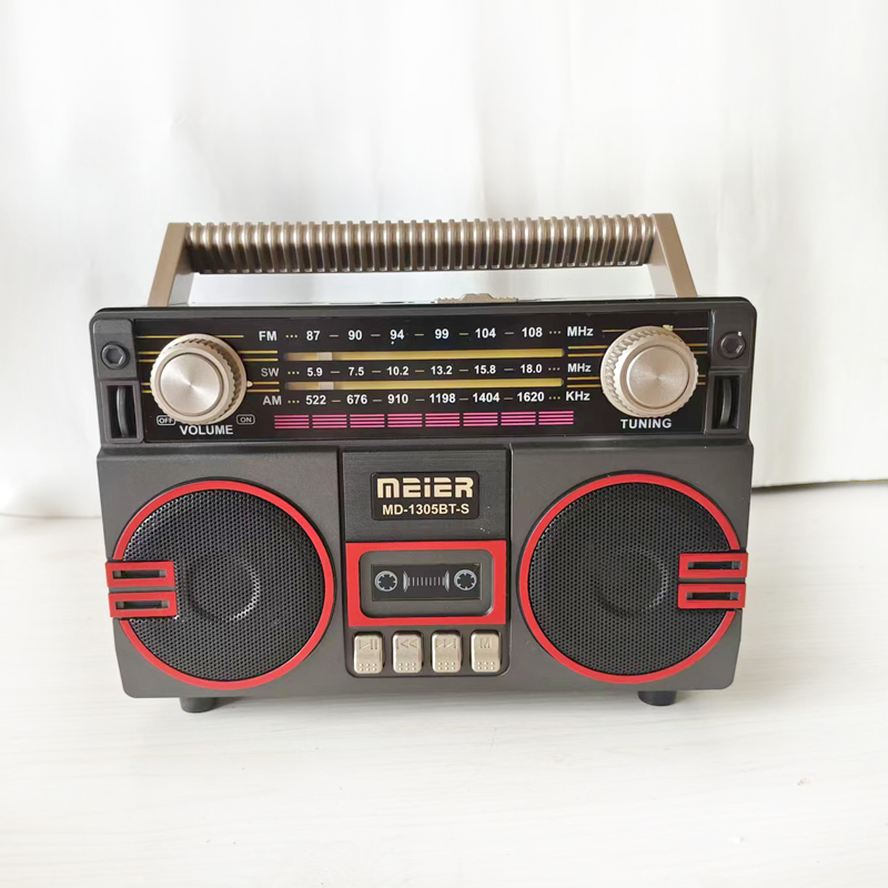 Retro Wireless Bluetooth Speaker FM AM SW Multi-band Radio USB TF Speaker Portable Broadcasting Receiver Radio: Default Title