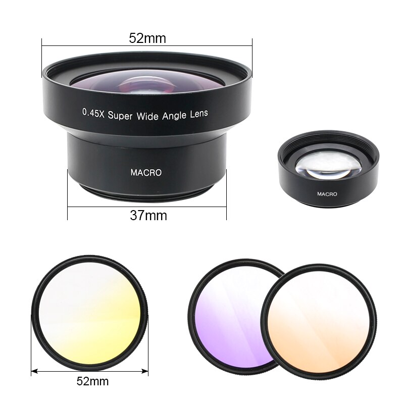 Ensemble de filtres SLR 12 en 1 pour smartphone, pour photographie, objectif Macro grand angle à 7 couleurs dégradées, CPL Starlight