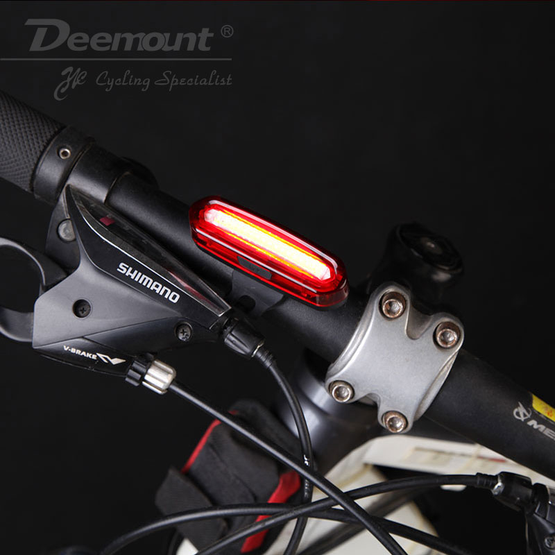 Deemount cob bagcykel baglygte sikkerhedsadvarsel usb genopladelig cykel lys baglygte komet led cykling bycicle lys