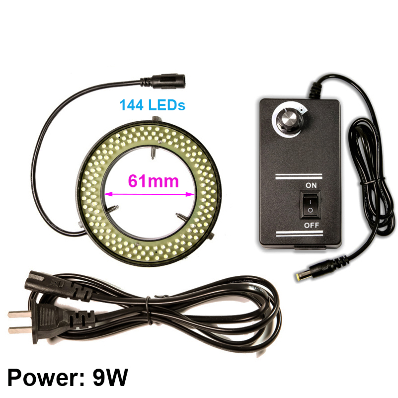 Lapsun 8000K 72-47mm carcasa de Metal grande 9W/10W 144 /152 lámpara iluminadora de Anillo de luz LED para cámara de lente de microscopio estéreo industrial: Rojo