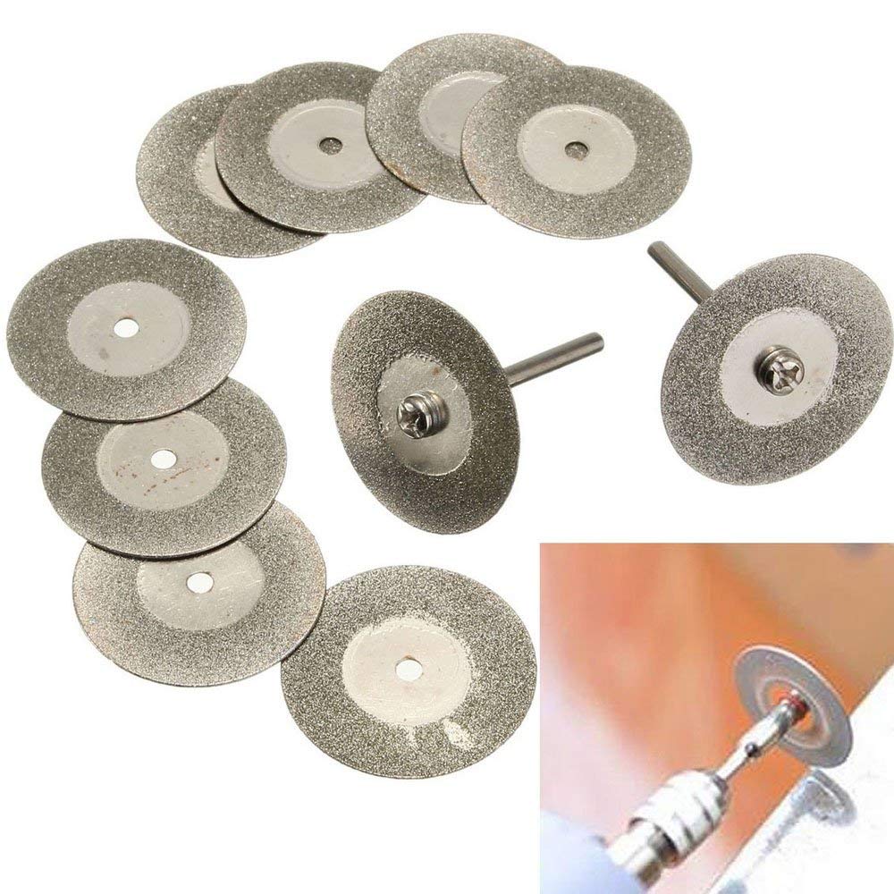 10 st 20-30mm diamantkapskivor avskurna bladborr för dremel roterande verktyg slipskiva dremel tillbehör disco de corte