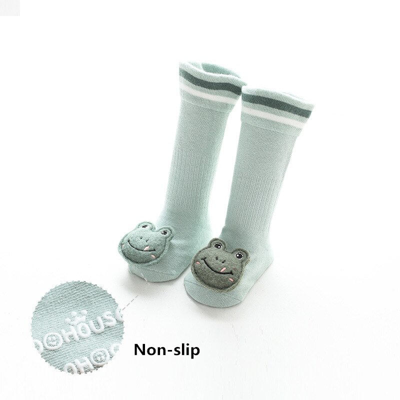 Herfst Winter Baby Jongens Meisjes Sokken Katoen Rubberen Anti-Slip Vloer Sokken Baby Kids Kniekousen Baby Warm thuis Schoenen