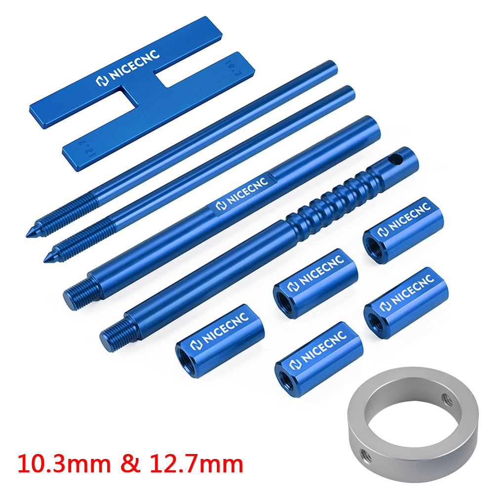 Herramienta Universal de sujeción de varilla amortiguadora de horquilla para motocicleta, herramienta de compresor de resorte de horquilla, herramienta de purga de horquilla de suspensión, Kit de reparación de horquilla: Rojo