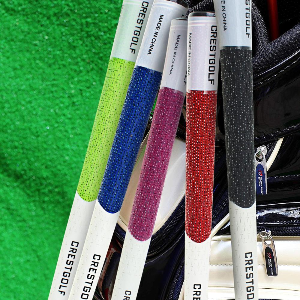 Crestgolf 13 pc korsmönster anti-halk mjukt gummi stötdämpning järn golfklubba grepp tillbehör jul