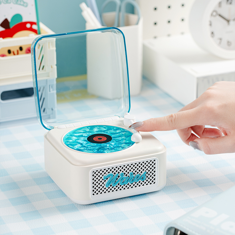 White Noise Bluetooth Speaker Mini Retro Portable Vintage Sleep Aid Bluetooth Speaker Subwoofer With RGB Light Support TF Card
