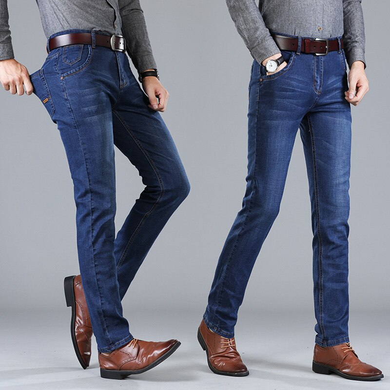 nouveaux hommes mince élastique jean affaires classique Style maigre jean Denim pantalon pantalon mâle