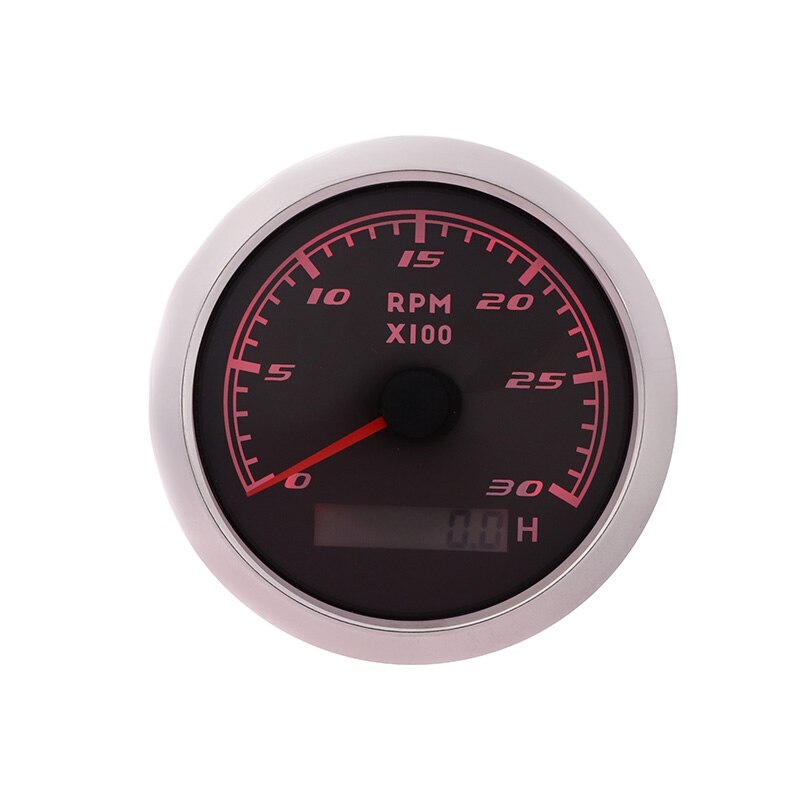 3000 RPM Car Boat Tachometer With digital Hourmeter Fit For Diesel Motorcycle Truck Marine With Red Backlight 85MM 9-32V