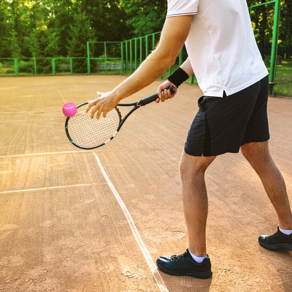 1pc Training Tennis Training Tennis Ball Rubber High bounce for Family Friend Beginner School