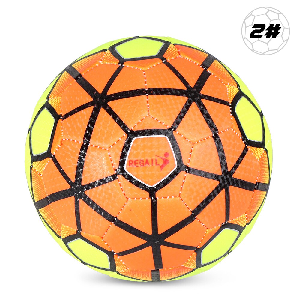 Størrelse 2 fodbold fodbold kamp træningsbolde oppustelig fodbold træningsbold til børn studerende: Orange og gul
