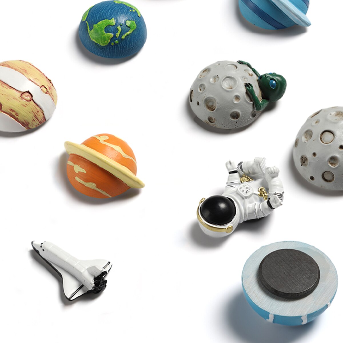 Astronaut Magnetic Fridge Magnets 3D Resin Planet Earth huttle Jupiter Saturn Sun Refrigerator Magnet Message Sticker