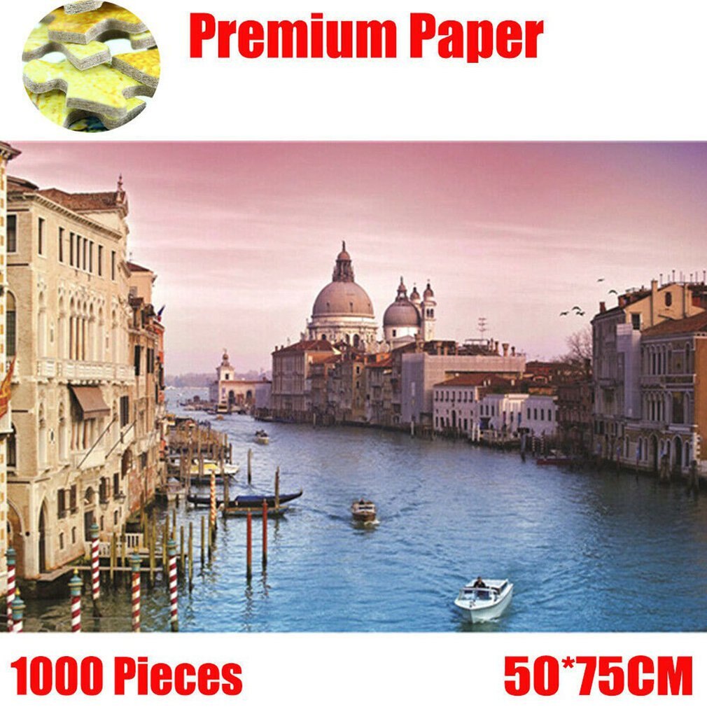 1000 Pieces Of Oil Painting Adult Intellectual Puzzle Toy Learning Education: Venice Water City