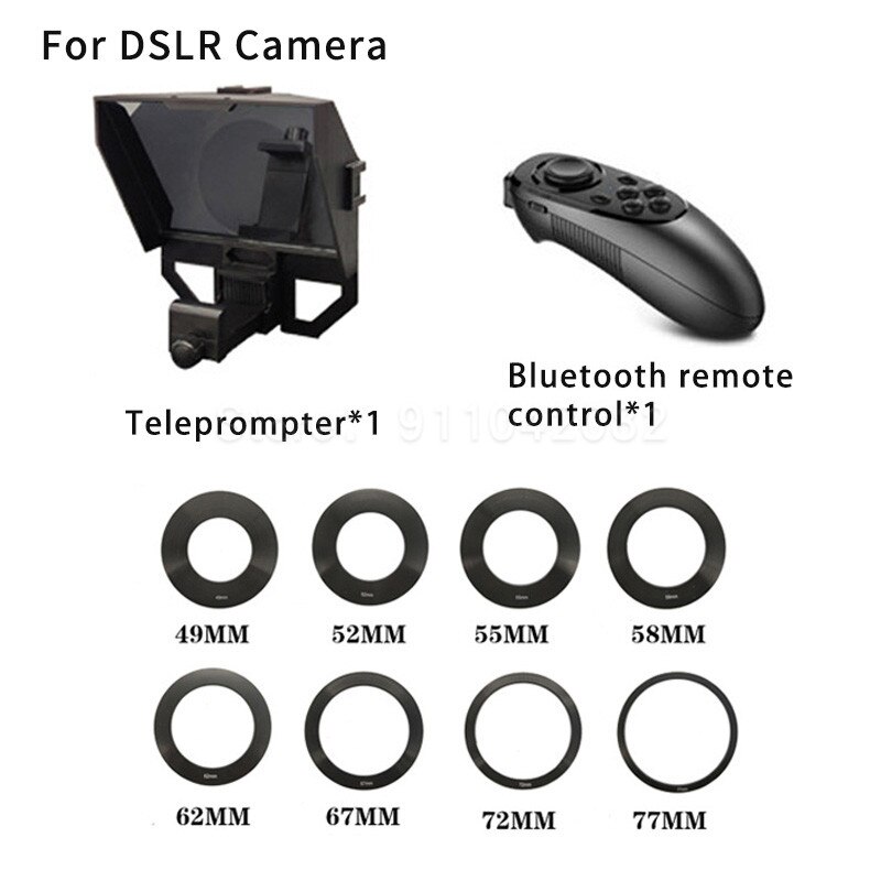 Mini Portable Teleprompter Mobile DSLR Prompting Inscriber Interview Prompter Reader for Phone and DSLR Recording: Standard