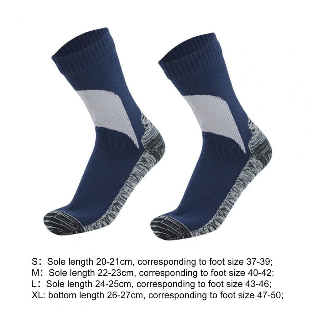 1 Pair Wading Socks Comfortable Waterproof Socks Elastic Cozy Women Men Winter Warm Mid-Tube Socks for Climbing