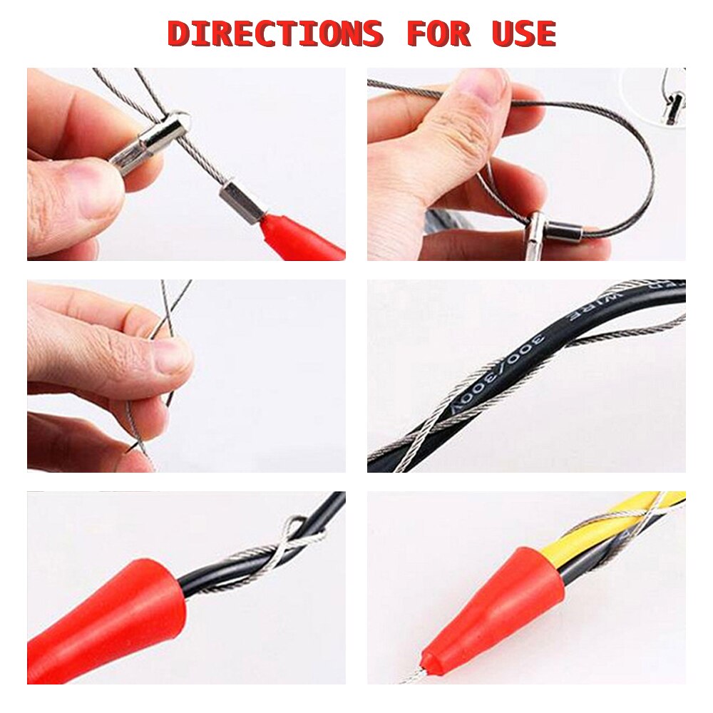 5-15M 5mm Fiber Optic Cable Puller Fiberglass Electric Wire Electrical Tool Tape Cable Guide Device Push Duct Wiring Accessories