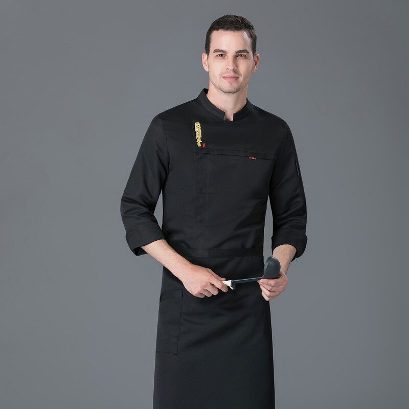 Kookkleding uniform restaurant heren lange mouw keuken werkkleding na het bakken catering hotel restaurant aangepaste kleding