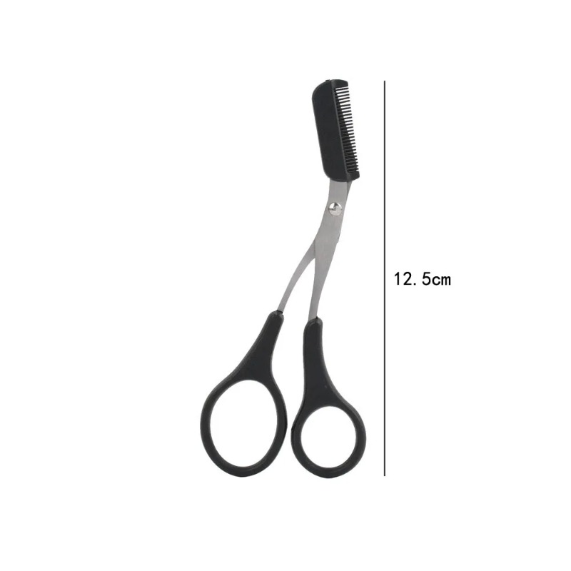 Ciseaux à sourcils en acier inoxydable avec peigne, rasoir, Kit de toilettage des sourcils pour une mise en forme et un coiffage précis