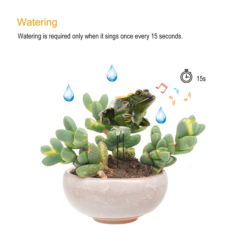Resin Frog/Birds Soil Moisture Meter Plant Moisture Tester Sensor For Indoor Bonsai Garden Farm Watering Reminder