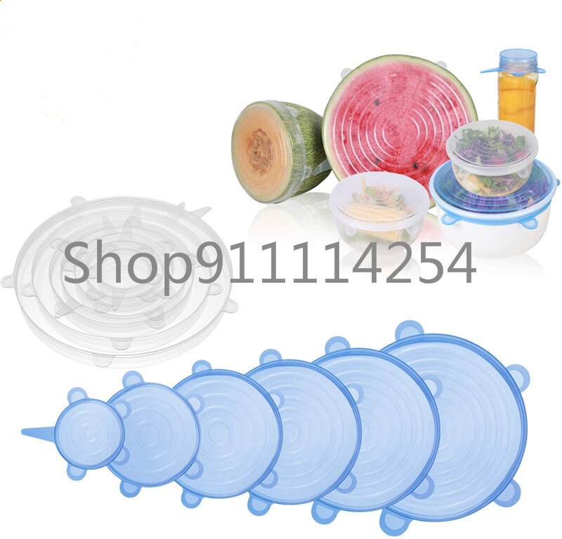 Couvercle alimentaire en Silicone, 12 pièces, rectangulaire, réutilisable, extensible, ajustable