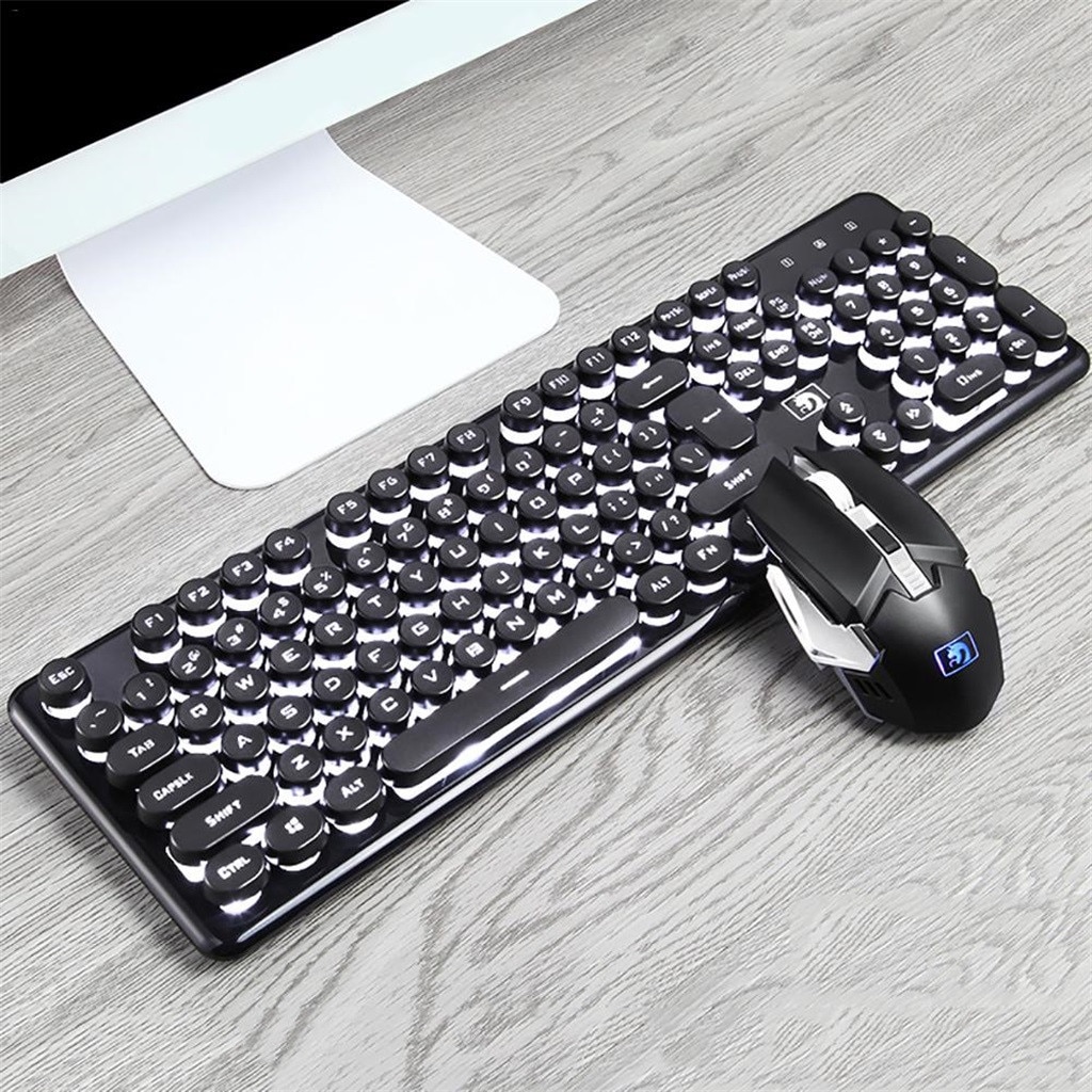 Wireless Gaming Rechargeable Wireless Mechanical Keyboard and Mouse Game Set Combo Standard For Computer Games 527