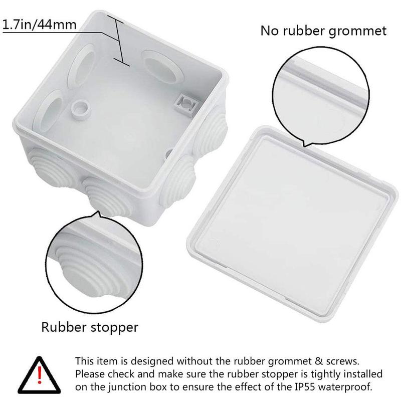 Two-in-three-out junction box ABS waterproof junction waterproof IP55 85*85*50 box box terminal box O8A8