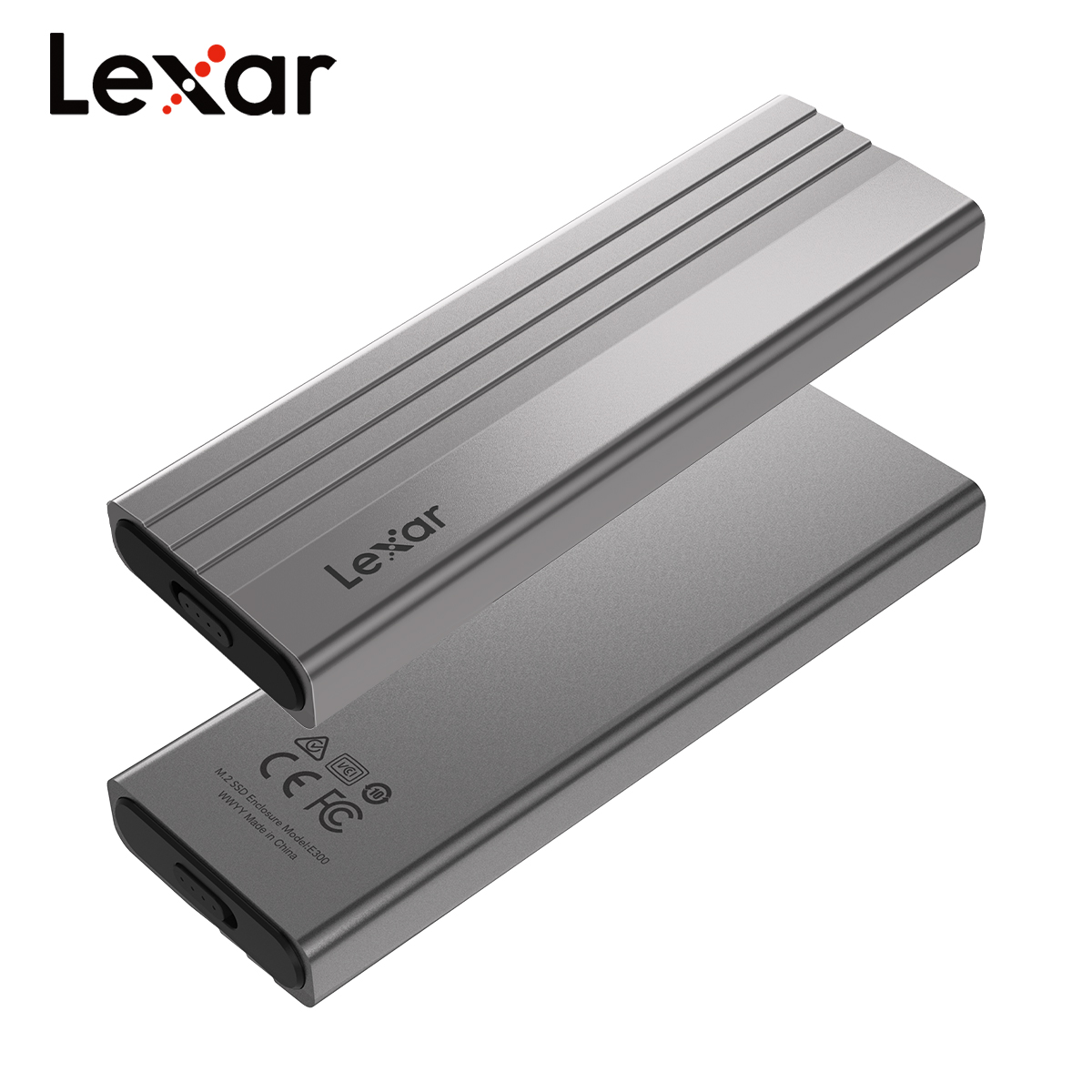 Lexar E300 SSD Case M.2 NVMe Original SSD Gabinete USB3.2 GEN2 TYPE-C para C para Unidade de Estado Sólido 2230 / 2242 / 2260 / 2280 SSD
