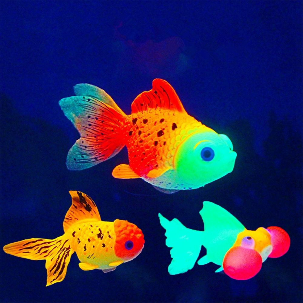 Siliconen Oceaan Lichtgevende Goudvis Aquarium Nachtlampje Simulatie Vis Onderwater Ornamenten Aquarium Landschap Kunstmatige Vis
