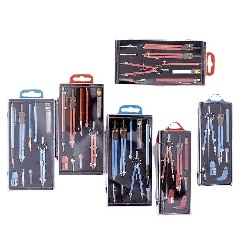 Compass Metal Drawing Stainless Steel Student Stationery Exam with Lead Core Practical Mathematical Tools