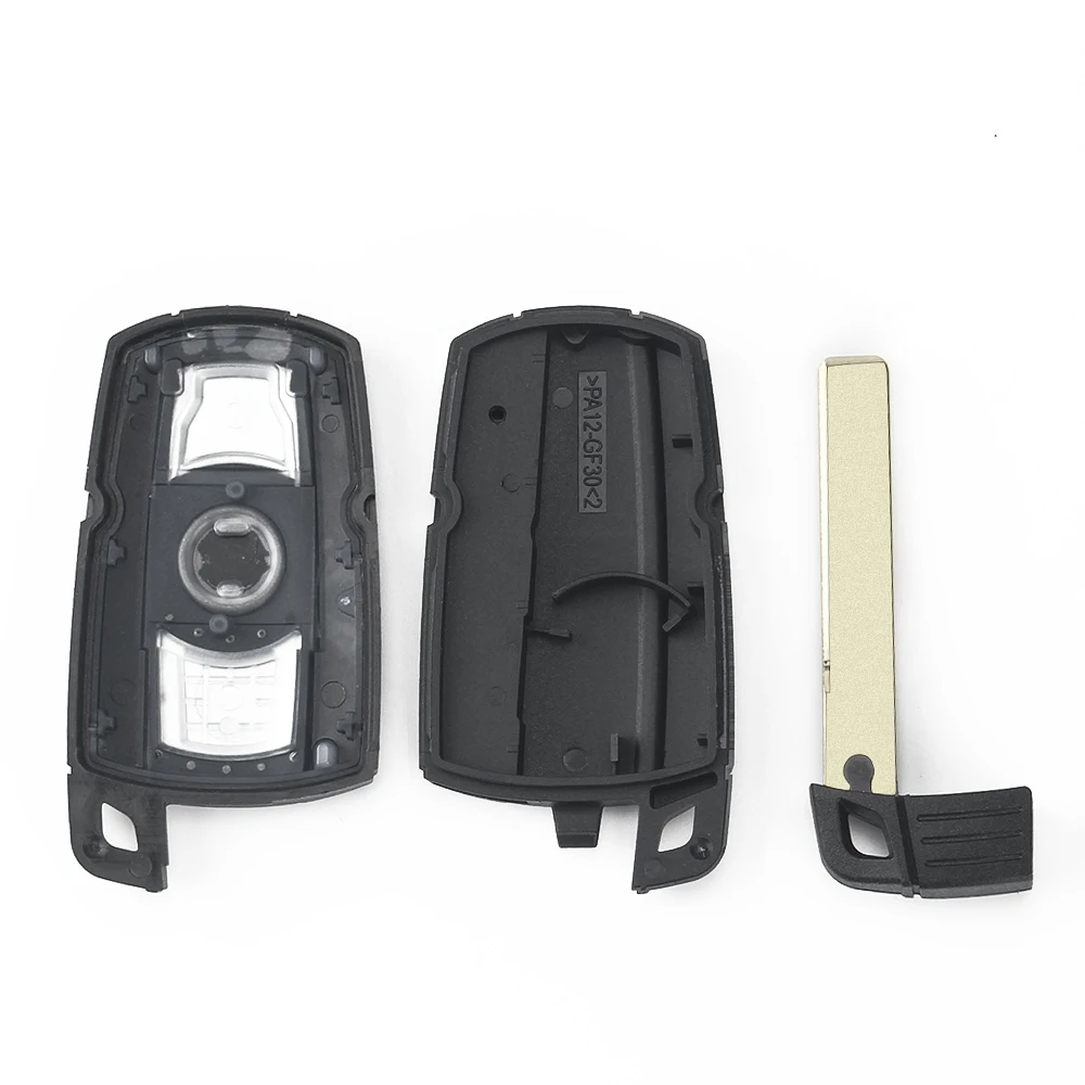 KEYYOU-funda para llave de coche, carcasa para mando a distancia, 3 botones, hoja inteligente, para BMW 1, 3, 5, 6, Serie E90, E91, E92, E60