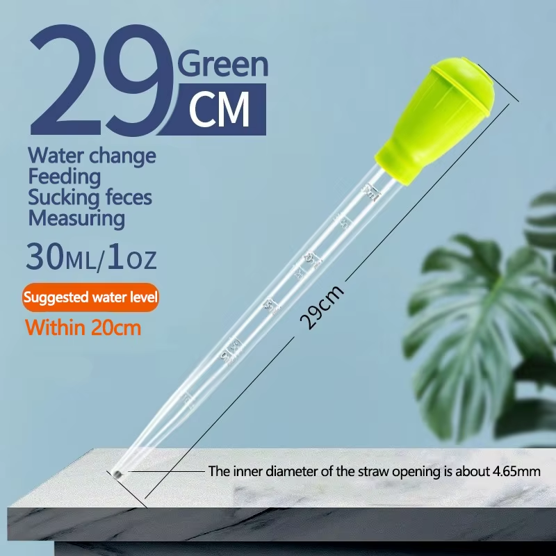 Lengthen Pipettes Cleaner Simple Cleaning Tool for Aquarium Water Changer Aquarium siphon fish tank vacuum cleaner 29cm 45cm: GRAY
