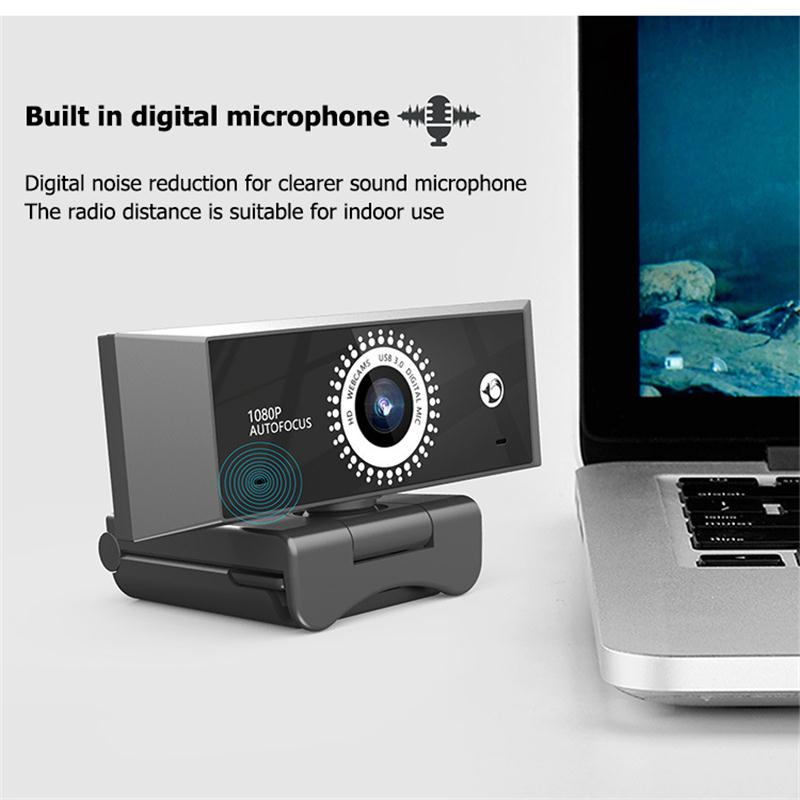 USB 3.0 HD 1080P Wireless Webcam With Microphone Auto Focus 200w Pixels Camera For Coputer Laptop Conference Live Broadcast