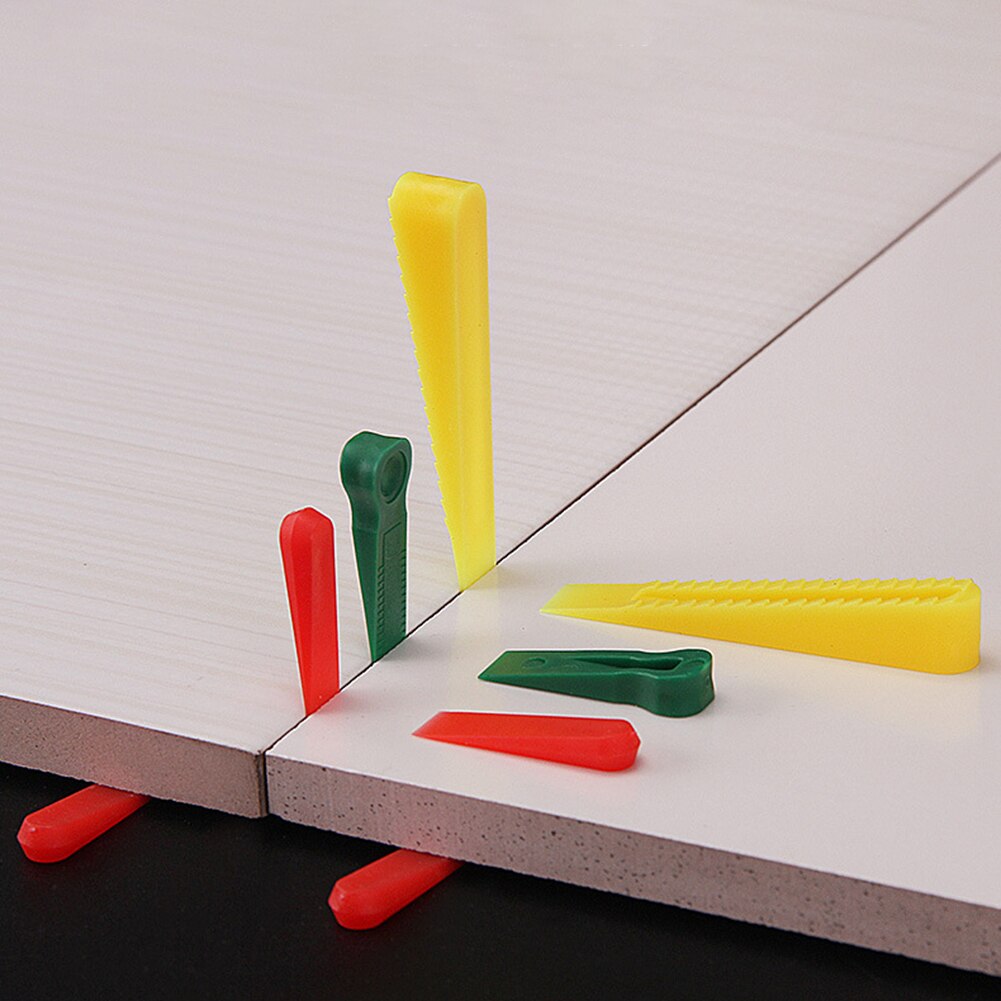 100pcs Reusable Ceramic Wedge Tile Spacer Floor Leveling System Gap Filling Locator Home Tiling Tool Kit Spacer Leveler Locators