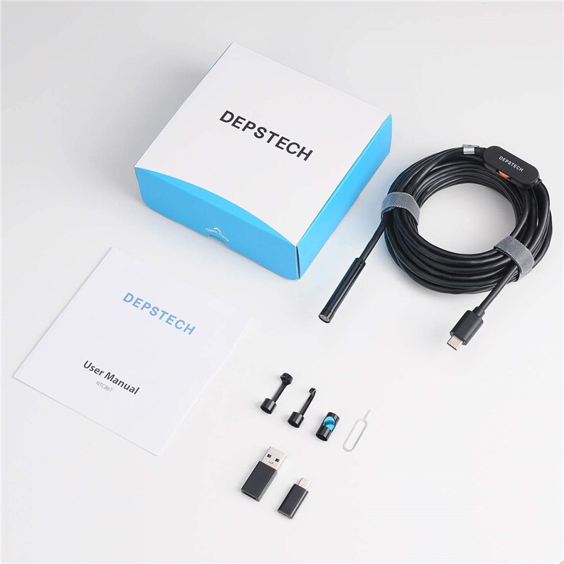 Depstech 86T Endoscoop Usb Camera Flexibele IP67 Waterdichte 6 Verstelbare Led Inspectie Borescope Camera Type Voor Android Pc: Default Title