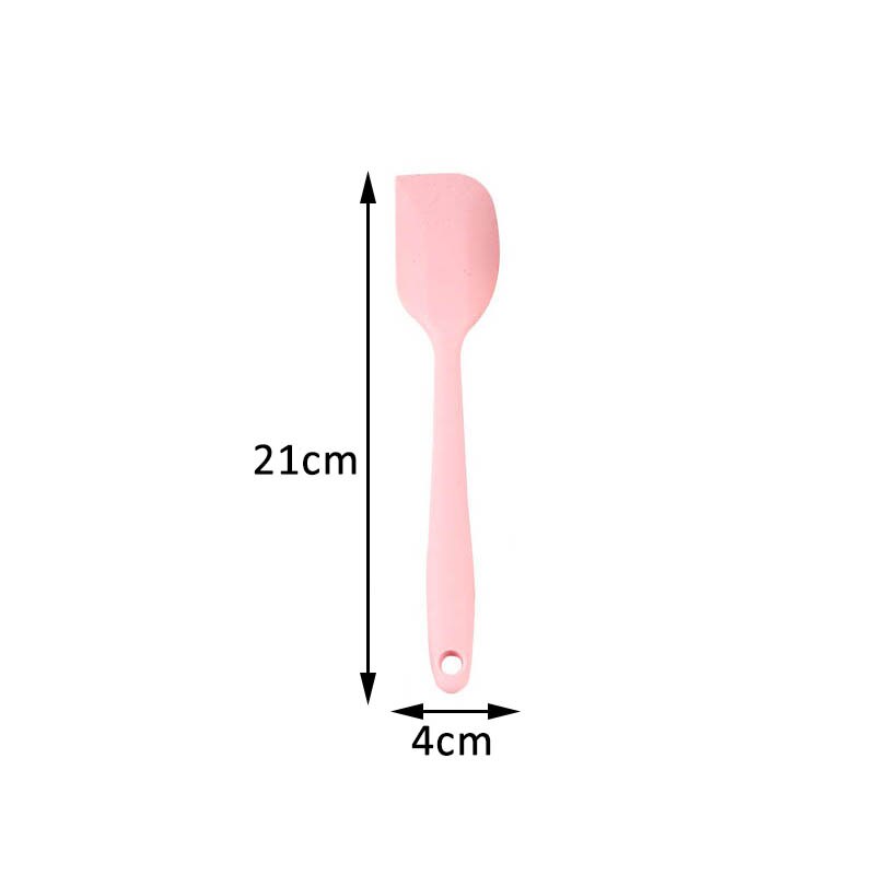 1Pcs Mini Baking Tools Spatula Shovel Food Grade Silicone Multi Purpose Kitchen Utensils 3Colors Cooking Supplies Non-stick: pink small scraper