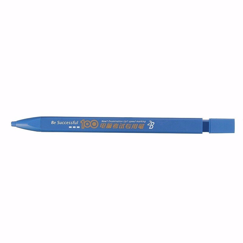 1PCS 2B Black Lead Holder Exam Mechanical Pencil With 6PCs Lead Refills Set School Students Examination Supply Randomly Color